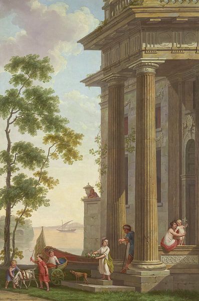 Arcadian landscape with a group of children, Jurriaen Andriessen by Masterful Masters