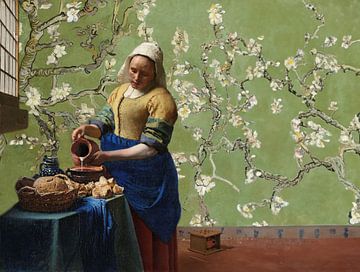 Milchmädchen und die Mandelblüten von Digital Art Studio