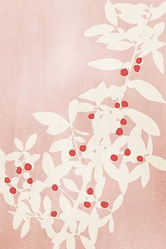 Abstract Botanisch nr. 1 Roze van Adriano Oliveira