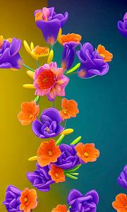 Stillleben mit Blumen VII - Wandblumen von Lily van Riemsdijk - Art Prints with Color