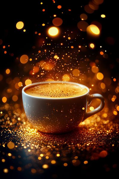 dynamic Cup of coffee or cappuccino by Egon Zitter