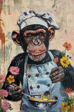 Chef met Charme - Chimpansee aan het Koken van Eva Lee