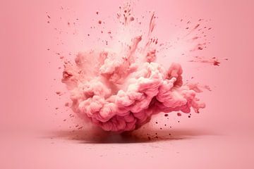 Explosion rose enchanteresse sur Digitale Schilderijen