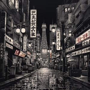 Tokyo night black and white