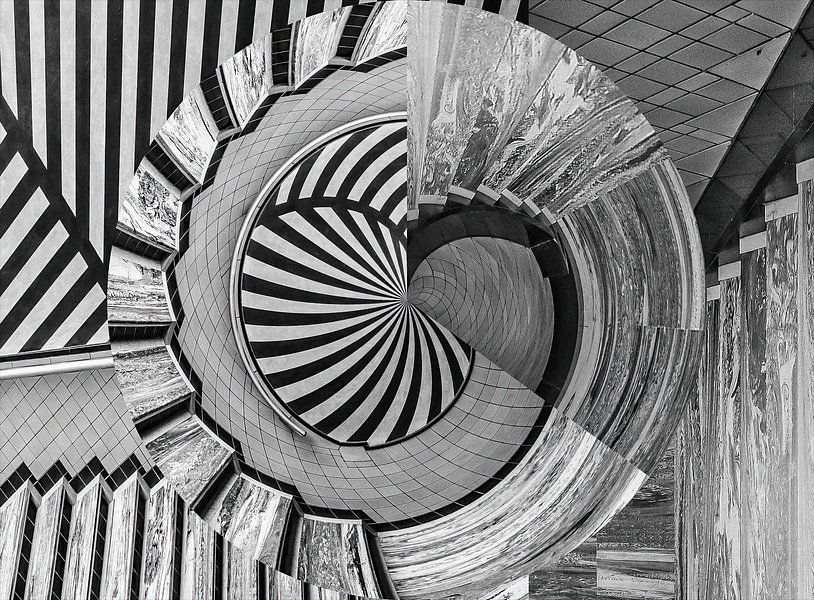Trappen KM Den Haag (geïnspireerd op M.C. Escher) van Hans Levendig (lev&dig fotografie)