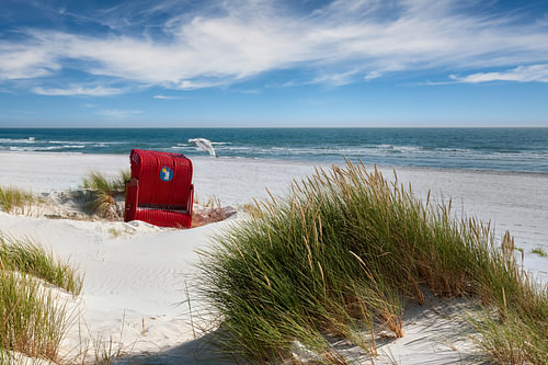Am Badestrand auf Amrum von Reiner Würz / RWFotoArt