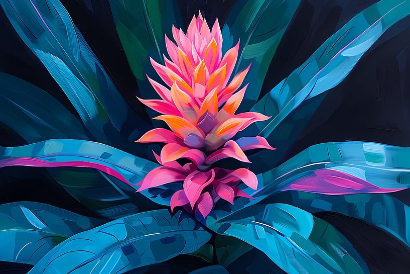 Abstracte bloem met kleurrijke bladeren van Art & Soul Creations