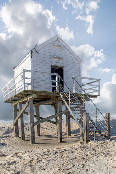 Drenkelingenhuis Vlieland Old print by Marly De Kok