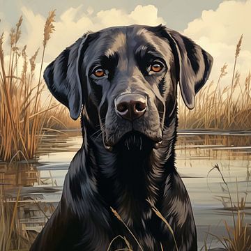 Porträt eines Labradors von Schwarzer Kaffee