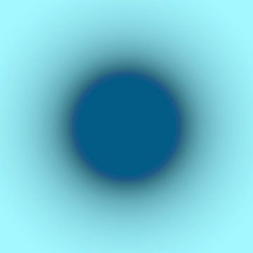 Sonne Azur Blau Abstrakter Minimalismus von Mad Dog Art