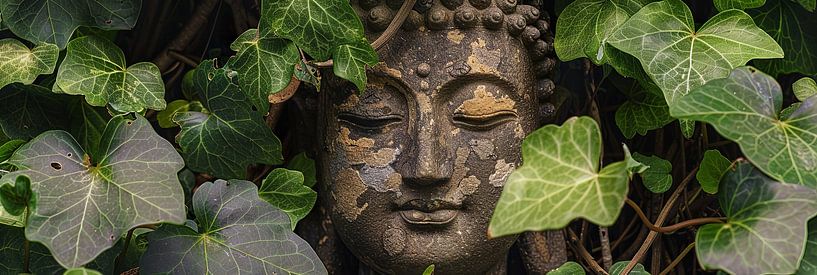 Buddha surrounded by plants by Poster Art Shop