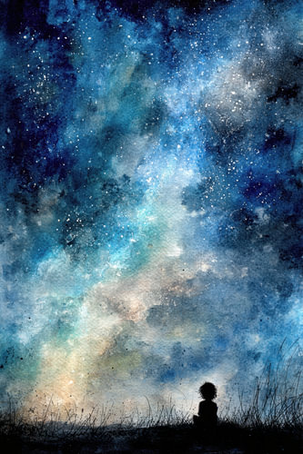 Child under the Starry Sky - Mystery Painting