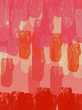 Neon-Pink, Orange, Weiß. Bunte abstrakte in lebendigen Farben