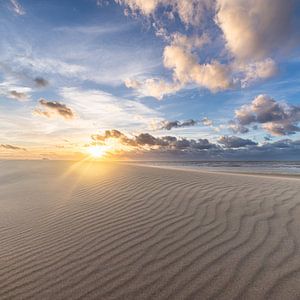Coucher de soleil sur la plage de Noordwijk