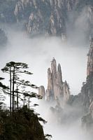 Bijzondere rotsformaties in Huangshan, China
