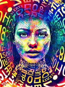 Inner Bloom – ausdrucksstarkes, farbenfrohes digitales Porträt
