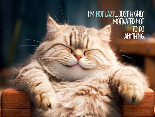 LUSTIGE KATZE Gemotiveerd om niets te doen