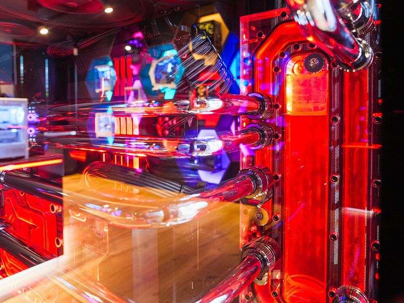 Orange illumination of the mainboard by Mustafa Kurnaz