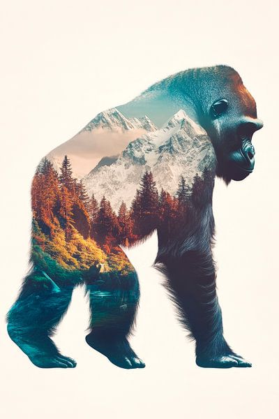 Natur im Gorilla von Poster Art Shop