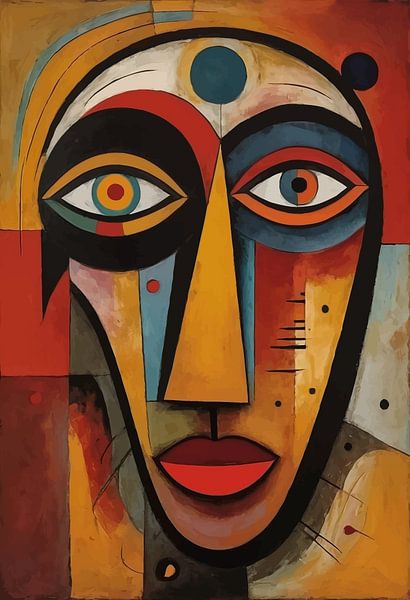 Abstract African Tribal Mask Art by MIROKKU