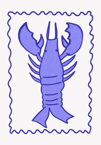 Tampon "Purple Lobster" (homard violet) par Athene Fritsch