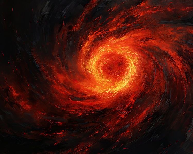 New Beginning van Abstract Schilderij
