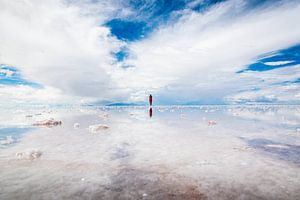 Bolivie, Salar de Uyuni, image miroir plat