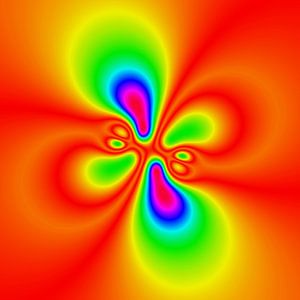 Abstract neon bloem