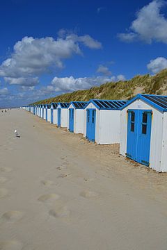 Strandhuisjes in De Koog op Texel