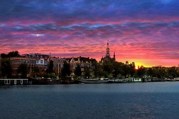 Zonsondergang aan de Amstel