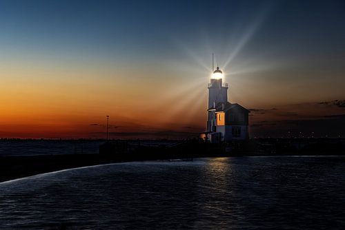 The horse of Marken, lighthouse in the Netherlands by Gert Hilbink