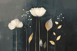 Botanical abstract in Japandi style by Japandi Art Studio