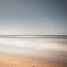 Minimale Strandlandschap | Kalme Oceaan Fotografie | Rustgevende Wanddecoratie