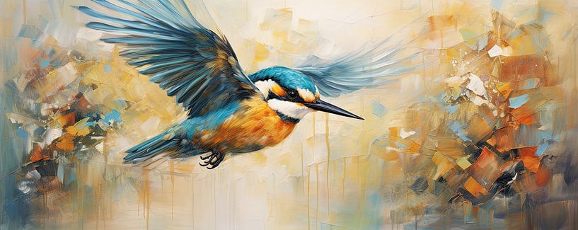 Kingfisher Colourful by Eye catching paintings