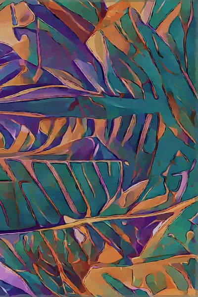 Weathered autumn leaves in rich colours No 2 by Anna Marie de Klerk