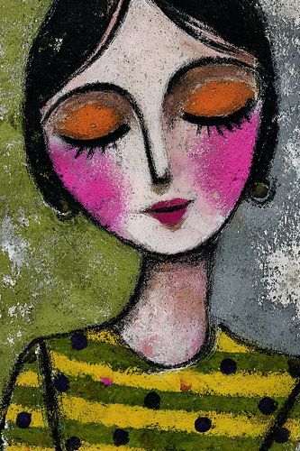 Painting of a woman | Woman: Skin and Eyes