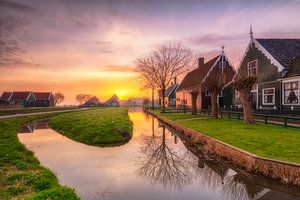Lever du soleil à Zaanse Schans