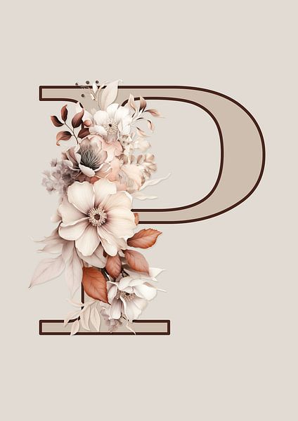 Bohemian initial: P - Mix &amp; Match by Digital Art Lover