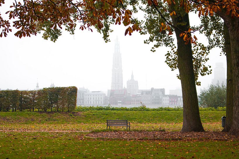 Antwerp Cathedral, shrouded in mist by Martijn