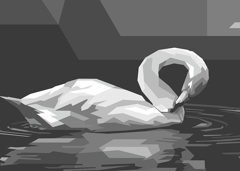 Cygne gris Popart par Rizky Dwi Aprianda