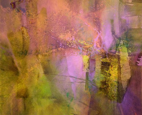 Dancing shapes - purple and gold