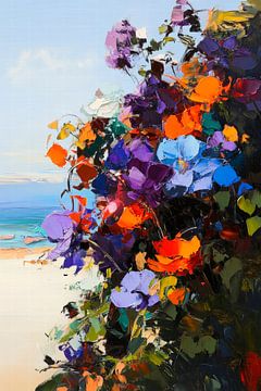Couleurs florissantes au bord de la mer sur Poster Art Shop