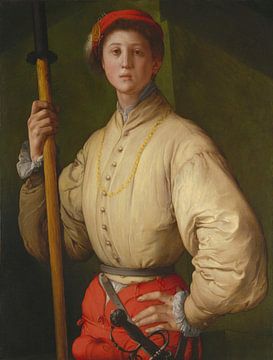 Portret van een Halberdier, Jacopo da Pontormo