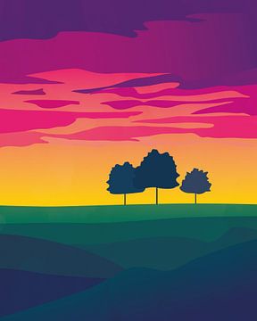 Wolken bij zonsondergang van Tanja Udelhofen