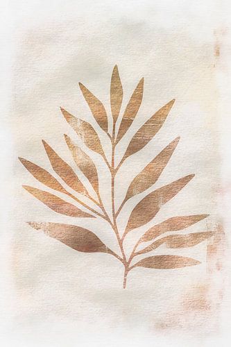 Japandi bladvormen in monochrome kleuren