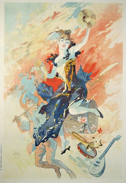 Jules Chéret - Allegory of Music (1891) von Peter Balan