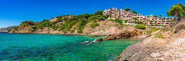 Prachtig uitzicht op de kustlijn van Santa Ponsa met mediterrane huizen van Alex Winter