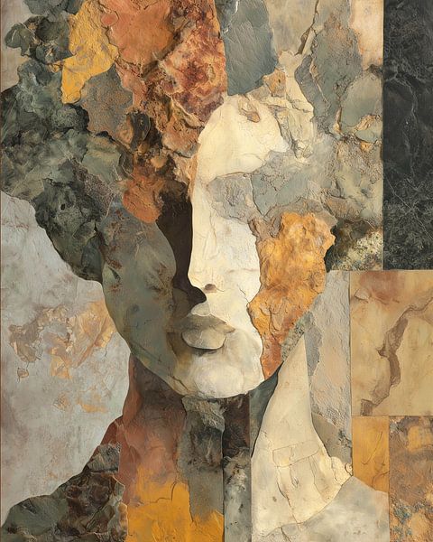 Visage de pierre et de mémoire par Color Square