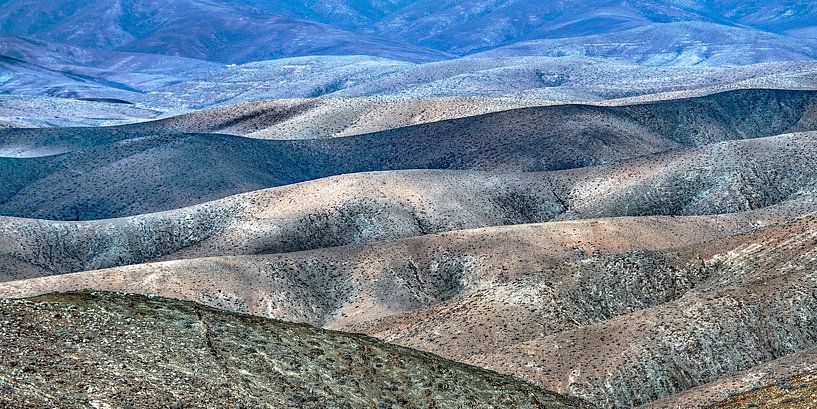 Woestijnlandschap op Fuerteventura, Canarische Eilanden, Spanje by Harrie Muis