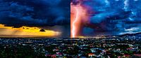 Storm boven Kingston Jamaica